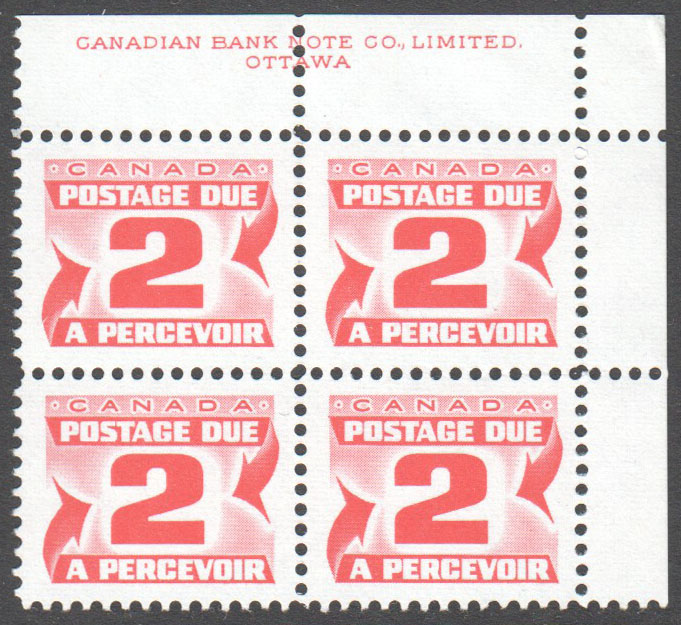 Canada Scott J29i MNH PB UR - Click Image to Close